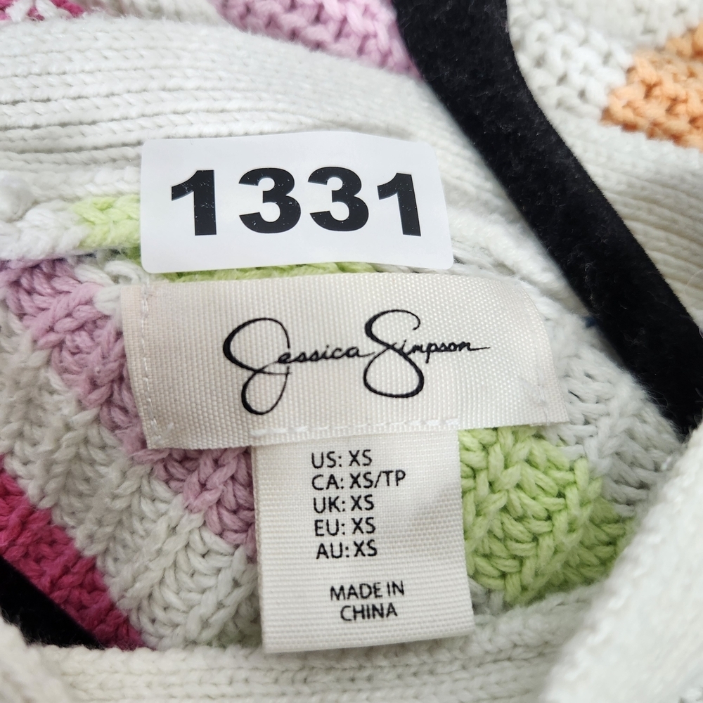 Jessica Simpson XS Striped Multicolor Women's Sweater Cardigan #spring - Picture 2 of 10